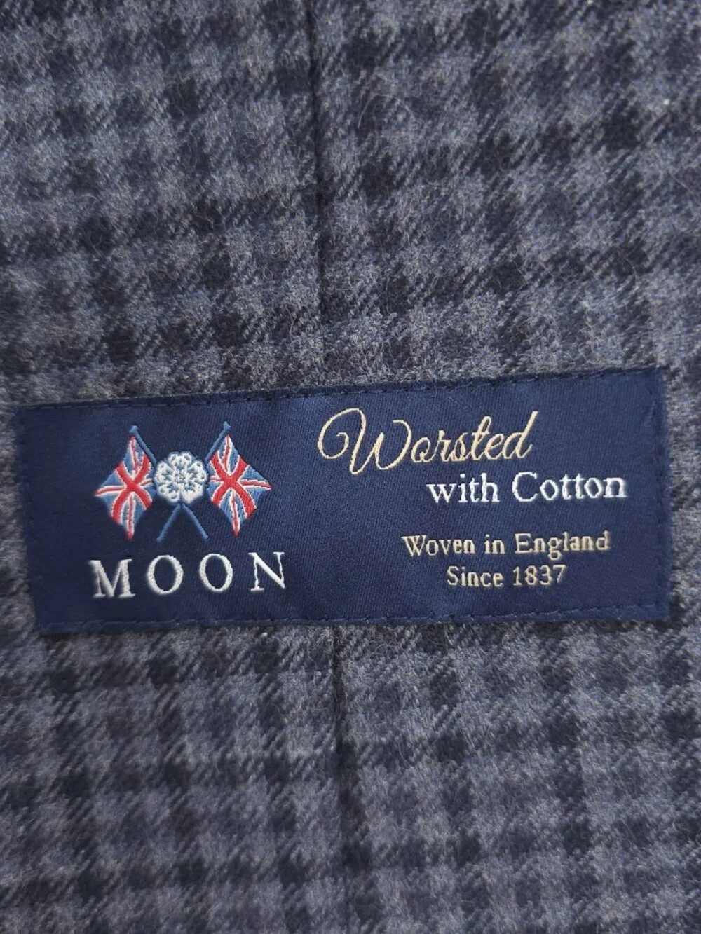 NWT J CREW Ludlow Slim Fit Blazer English Moon Cotton Wool Unlined Check 42R
